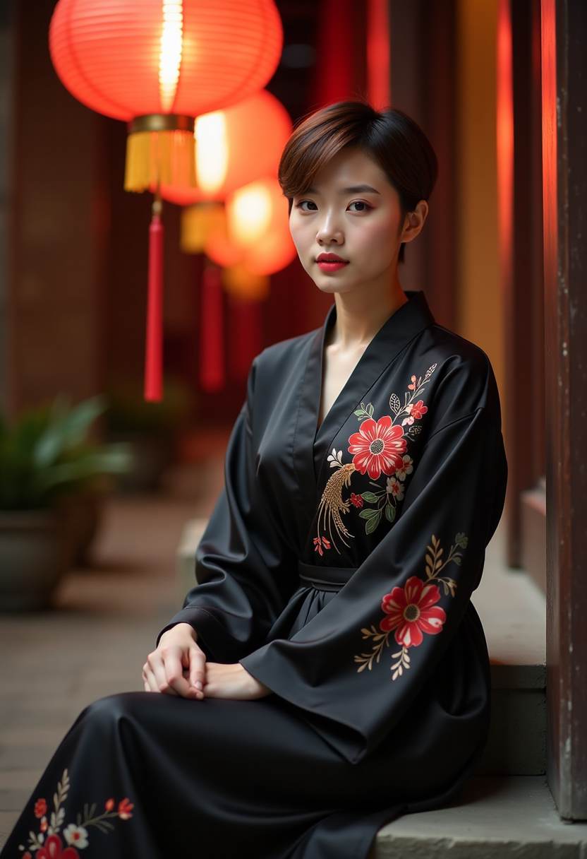 侧风中的客机